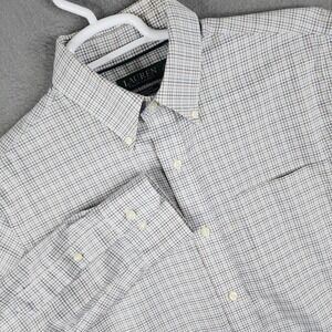 LRL Ralph Lauren Mens Button Shirt Classic Fit Stretch Non Iron Check 15.5 34/35